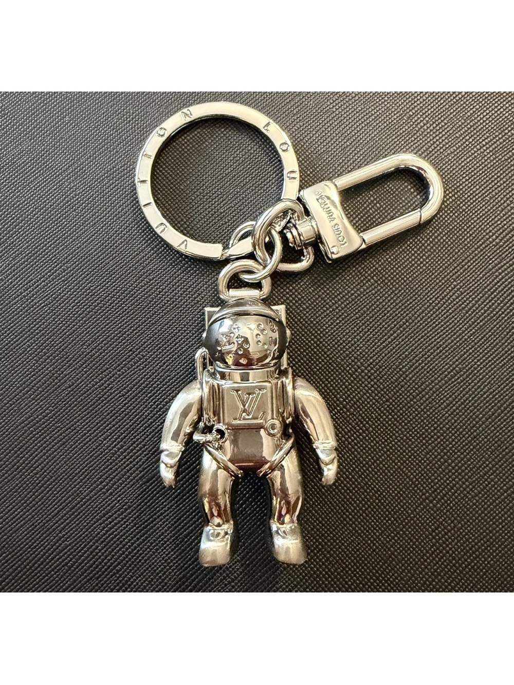 Upcycled Silver Astronaut Key holder/charm